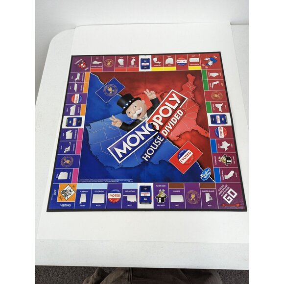 Monopoly House Divided Edition 2019 Game Replacement Board Instructions - Picture 4 of 6